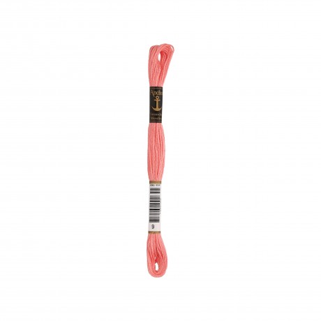 Meada de linha de bordar Anchor Stranded Cotton, filosele cor 9 salmão Meada de linha de bordar Anchor Stranded Cotton, filosele cor 9 salmão
